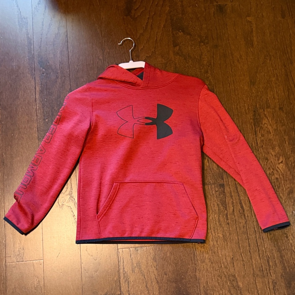 Under Armour Kids Hoodie in Red with Black Logo